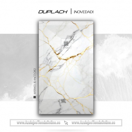 PLATO DE DUCHA 70x70cm 3D STONE PLUS MARMOL BLANCO ORO