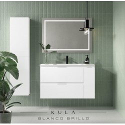 MUEBLE DE BAÑO COMPLETO KULA 80cm COLOR BLANCO BRILLO