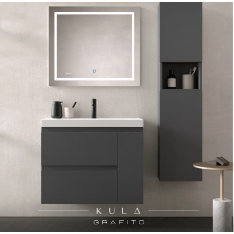 KULA COMPLETE BATHROOM FURNITURE 80cm GRAFITO COLOUR