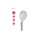 MANGO DE DUCHA CROMO 3JETS G.INOX 01 GEDY