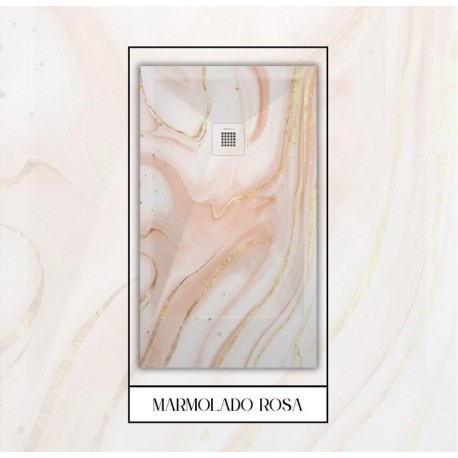 PLATO DE DUCHA 70x100cm 3D STONE PLUS MARMOLADO ROSA