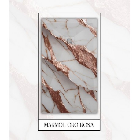 PLATO DE DUCHA 80x160cm 3D STONE PLUS MARMOL ROSA ORO