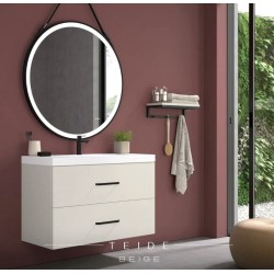 TEIDE SUSPENDED BATHROOM FURNITURE 80cm BEIGE COLOUR