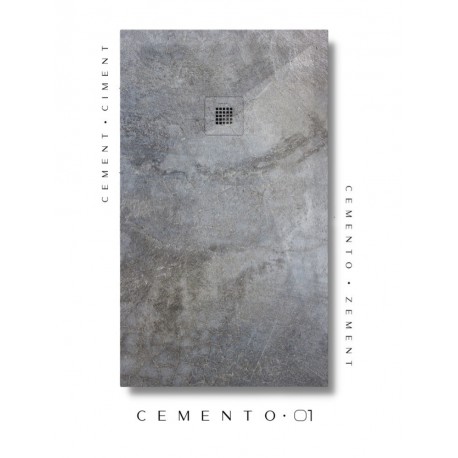 SHOWER TRAY 80x210cm STONE PLUS 3D CEMENTO 01