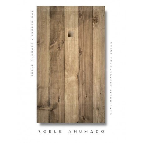 SHOWER TRAY 80x130cm STONE PLUS 3D ROBLE AHUMADO
