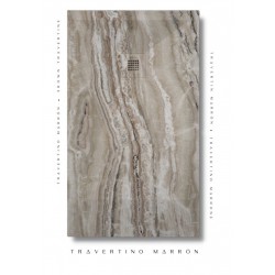 PLATO DE DUCHA 90x170cm 3D STONE PLUS TRAVERTINO MARRÓN