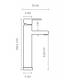 ELISEO BLACK HIGH SPOUT SINK FAUCET