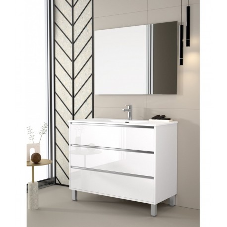 VESUBIO BATHROOM FURNITURE 60cm. FULL GLOSS WHITE