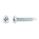 ZINC PLATED METAL SHEET THREAD SCREWS 4X25MM. 500UDS