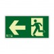 PHOTOLUMINESCENT SIGN EMERGENCY EXIT LEFT 1 UNIT