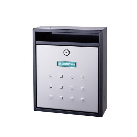 BUZON COMUNIDAD VERTICAL MIRA NEGRO INOX ARREGUI