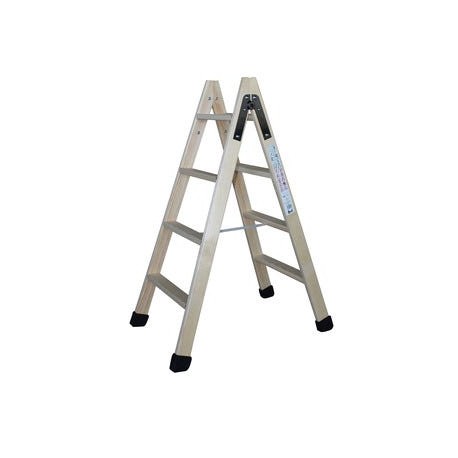 ESCALERA DE MADERA 4 + 4 PELDAÑOS