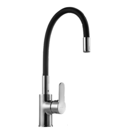 BLACK FLEXIBLE SPOUT SINK TAP