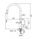 BLACK FLEXIBLE SPOUT SINK TAP