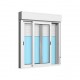 VENTANA CORREDERA ALUMINIO BLANCA CON PERSIANA 100x115cm