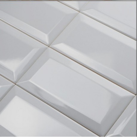 SHINY PRECORTE BISELADO BLANCO 15X15cm ECO