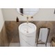 SANDED SINK, WHITE MARBLED