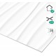 ARTIC WHITE WAVY BRILLO 30x90cm RECT. COM