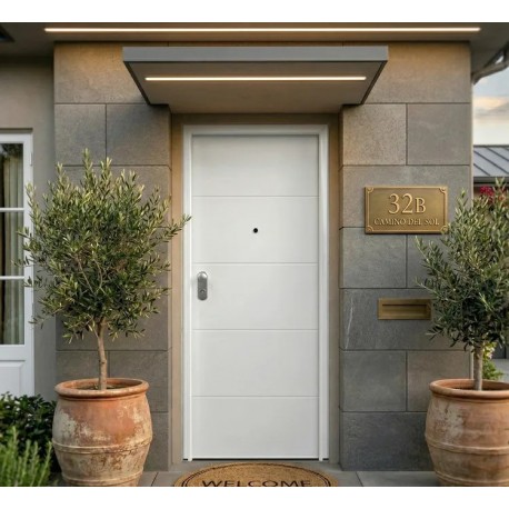 PUERTA ENTRADA ACORAZADA VT5 BLANCA 80cm DERECHA