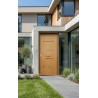 RESIDENTIAL ENTRANCE DOOR PVC OAK 80CM RIGHT