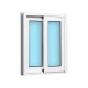 VENTANA ALUMINIO BLANCA CORREDERA 50x60cm