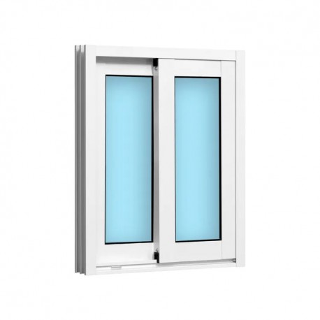 VENTANA ALUMINIO BLANCA CORREDERA 50x60cm