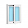 VENTANA ALUMINIO BLANCA CORREDERA 50x60cm