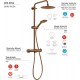 COLUMNA DE DUCHA GEDY STAR PLUS 05 COLUMNA MONOMADO ROSE GOLD