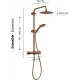COLUMNA DE DUCHA GEDY STAR PLUS 05 COLUMNA MONOMADO ROSE GOLD