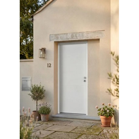 PUERTA ENTRADA RESIDENCIAL LACADA BLANCA VT5 91CM IZQUIERDA