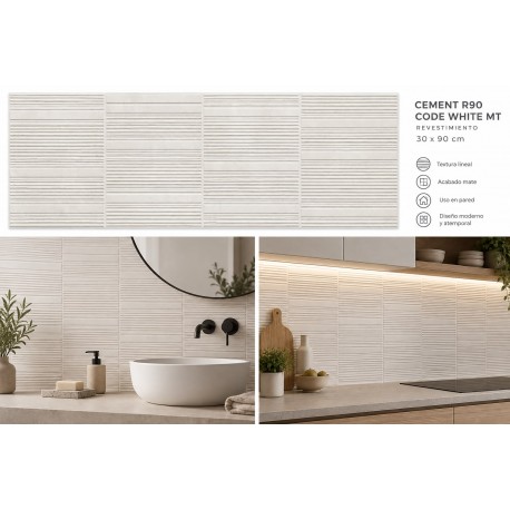 CODE WHITE MATE 30x90cm, COM