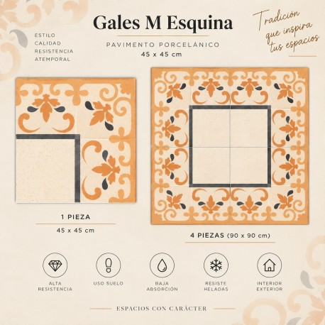 GALES M ESQUINA 44x44cm, COM