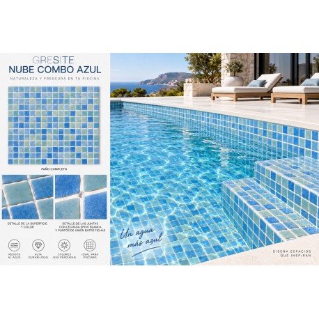 GRESITE NUBE COMBO AZUL, STD