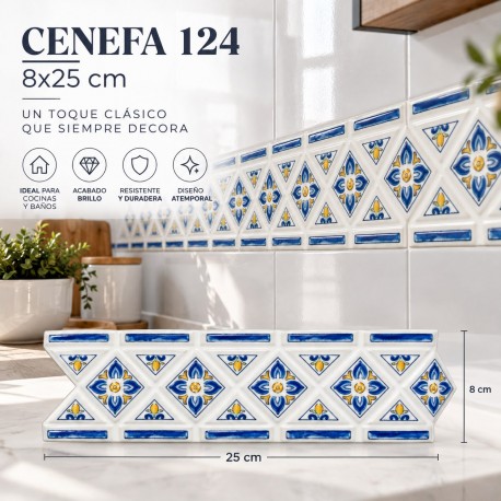 CENEFA 124 BRILLO 8x25cm, COM