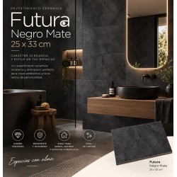 FUTURA NEGRO MATE 25x33cm. ECO