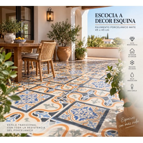 ESCOCIA A DECOR ESQUINA 44x44cm, COM
