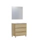 ANA 80cm Oak Bathroom Vanity Set