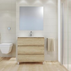 CONJUNTO MUEBLE DE BAÑO ANA ROBLE 80CM