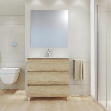 ANA 80cm Oak Bathroom Vanity Set