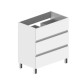 CONJUNTO MUEBLE DE BAÑO BOSTON BLANCO 80x45cm 3 CAJONES