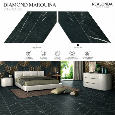DIAMOND MARQUINA MATE 70x40cm, COM