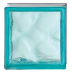 TURQUOISE-BLUE BASIC WAVE 19x19x8cm