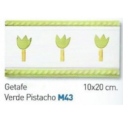 CENEFA VERDE PISTACHO 10x20cm.