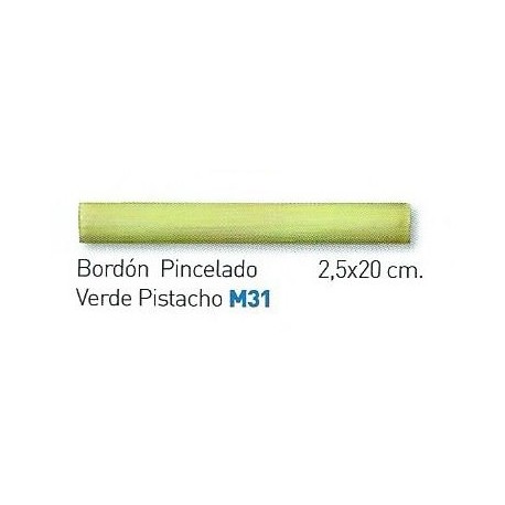 BORDON PINCELADO VERDE PISTACHO 2,5x20cm.