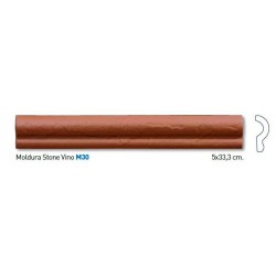 CERAMIC EDGING TILES STONE OCRE 5x33,3cm.