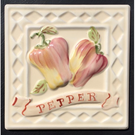 AZULEJO DECORATIVO  PIMIENTO BONE  MATE 15x15cm.