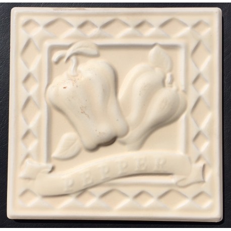 AZULEJO DECORATIVO PIMIENTO BONE PLAIN MATE 15x15cm.