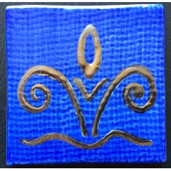 SHINY AZUL DECORADO 10x10cm. ECO