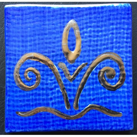 SHINY AZUL DECORADO 10x10cm. ECO