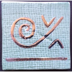 SHINY VERDE OSCURO DECORADO 10x10cm. ECO